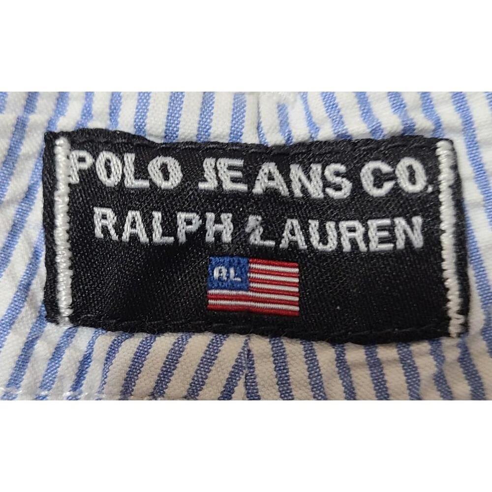 Polo Jeans Co Ralph Lauren Shorts Womens Sz 8 Medium Striped Seersucker Golf EUC - Picture 4 of 8